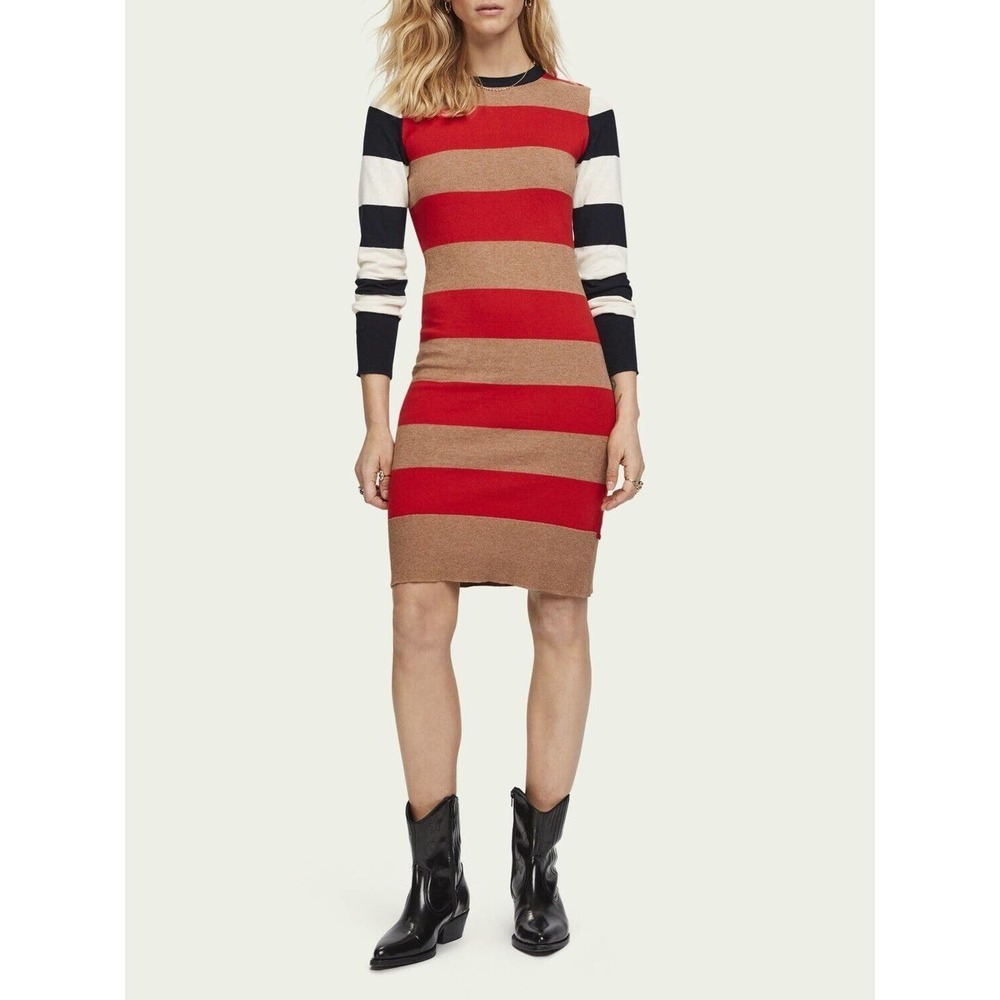 Scoth & Soda Striped Knit sweater Dress sz medium